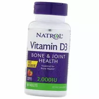 Витамин Д3 быстрорастворимый, Vitamin D3 Fast Dissolve 2000, Natrol  90таб Клубника (36358055)