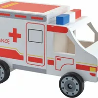 Машинка скорой помощи, деревянная