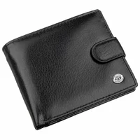Превосходный мужской бумажник ST Leather 18834 Черный