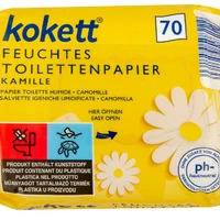 Вологий туалетний папір-салфетки Kokett Kamille 70 шт