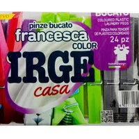 Прищіпки для білизни Irge пластмасові кольорові 24 шт