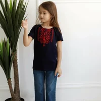 Сучасна дитяча вишита футболка з орнаментом D-06