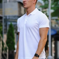 Белая мужская футболка поло / купить рубашку поло