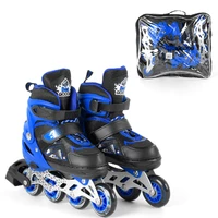 Роликовые коньки Roller 30-33 р со световым эффектом Черно-синий 6900066343162