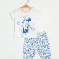 Пижама Minni Mouse 6-9 мес (68-74 см) Disney (лицензированный) Cimpa белый синий MN13933