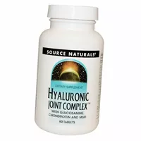 Гиалуроновая кислота с Глюкозамином Хондроитином и МСМ, Hyaluronic Joint Complex, Source Naturals  60таб (03355008)