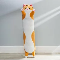 Іграшка обіймашка Кіт Батон, м'яка іграшка антистрес, подушка обіймашка, 70 см, Рижий