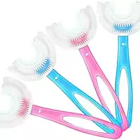 Дитяча зубна U-подібна щітка (рожева та блакитна)