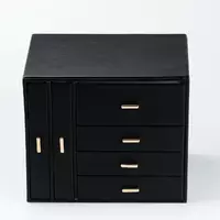 Скринька-органайзер для ювелірних прикрас 23*17,5*26 см, чорний