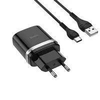 Зарядное устройство комплект-провод и вилка Hoco N3 Micro 1USB 3A micro-USB black