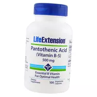 Пантотеновая кислота, Pantothenic Acid 500, Life Extension  100вегкапс (36346013)